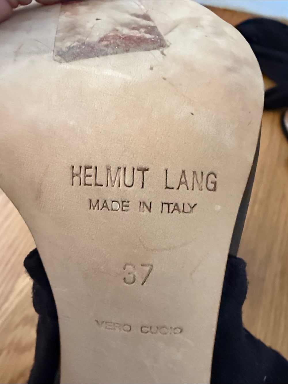 Helmut Lang Black Wrap Sandals with Silver Toe Strap - Picture 7 of 10